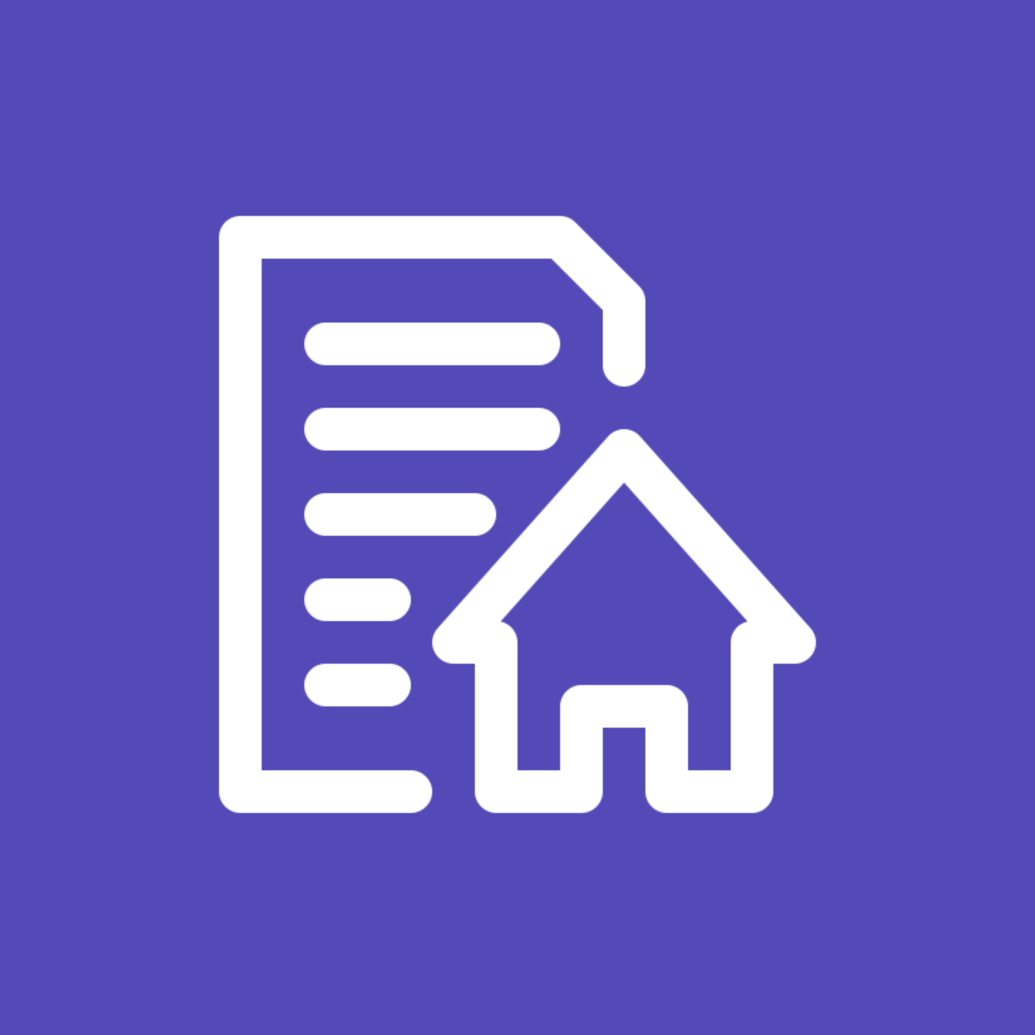 Real estate document and house icon